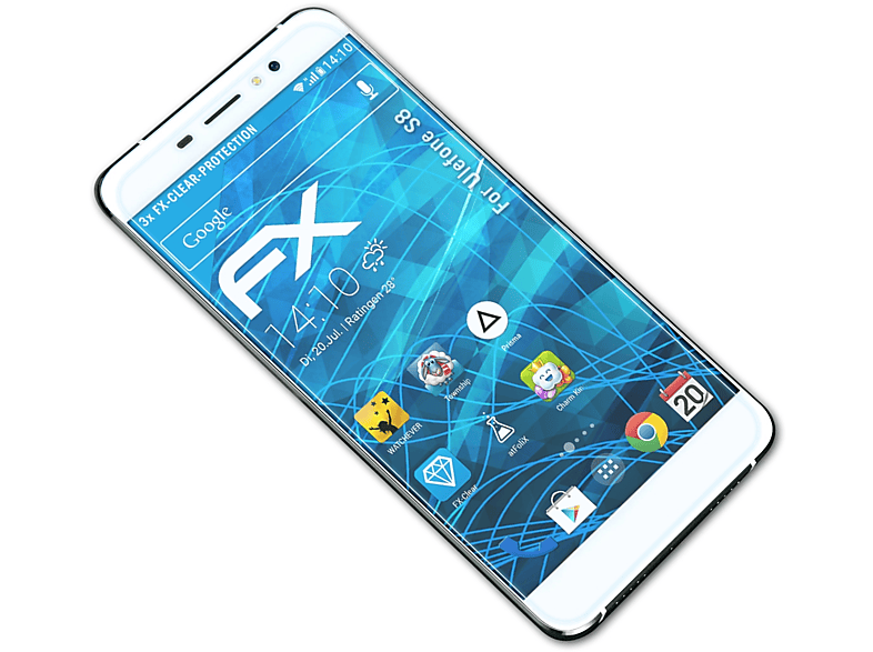 ATFOLIX 3x FX-Clear S8) Displayschutz(für Ulefone
