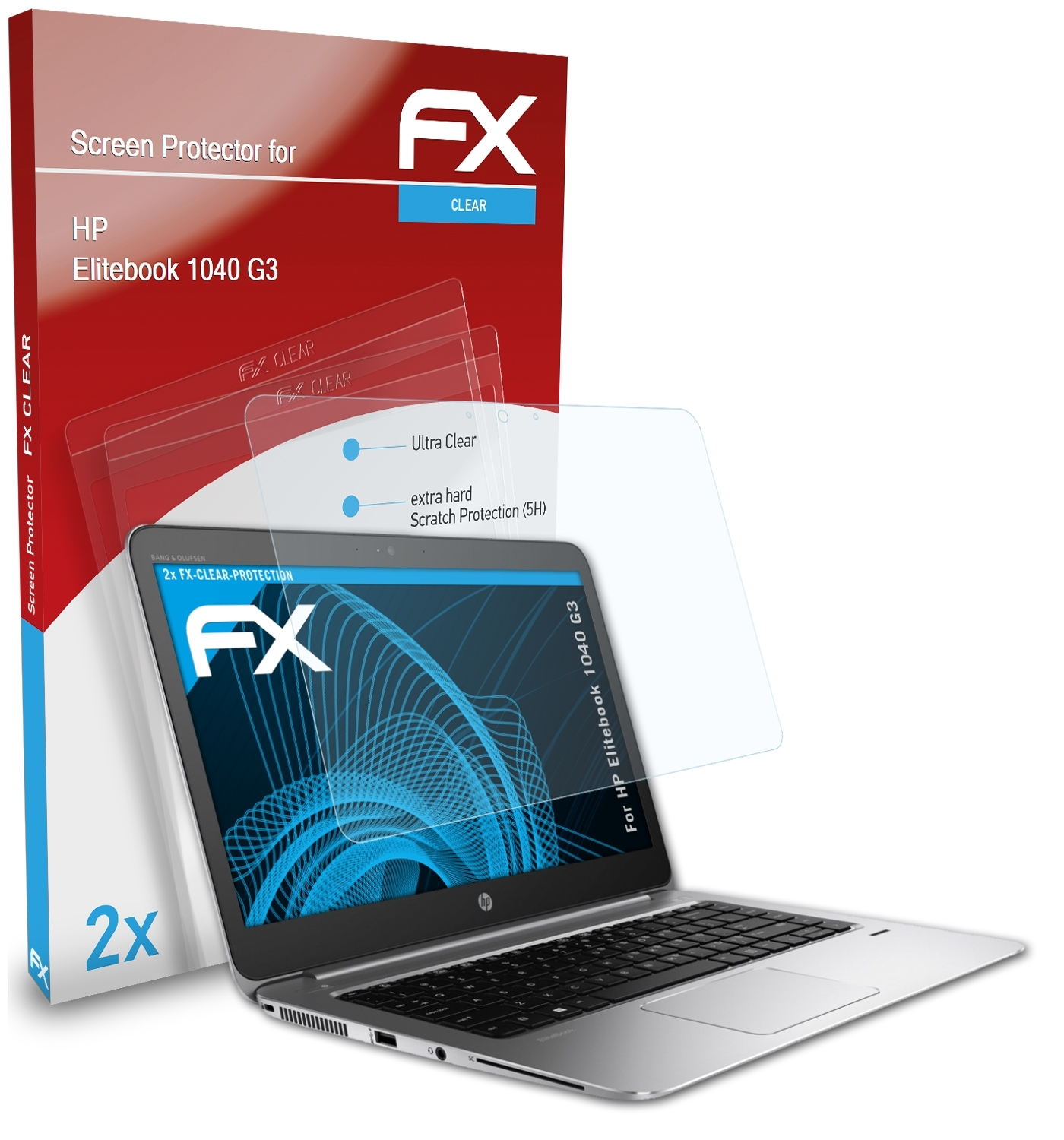 ATFOLIX 2x FX-Clear Displayschutz(für 1040 Elitebook G3) HP