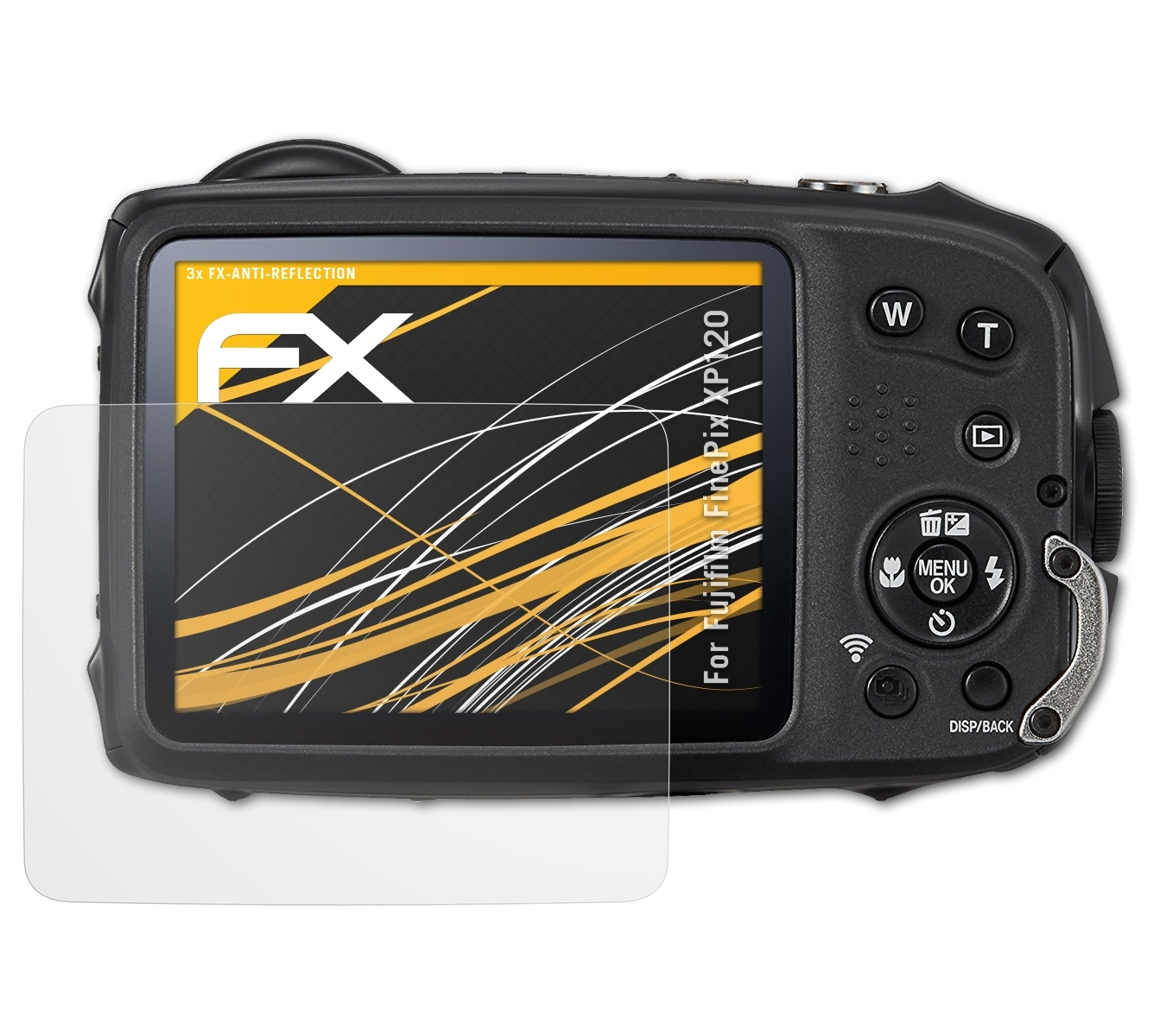 3x Fujifilm XP120) FX-Antireflex Displayschutz(für FinePix ATFOLIX