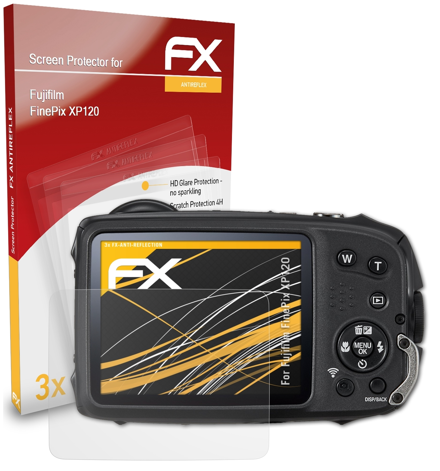 ATFOLIX 3x FX-Antireflex Displayschutz(für FinePix Fujifilm XP120)