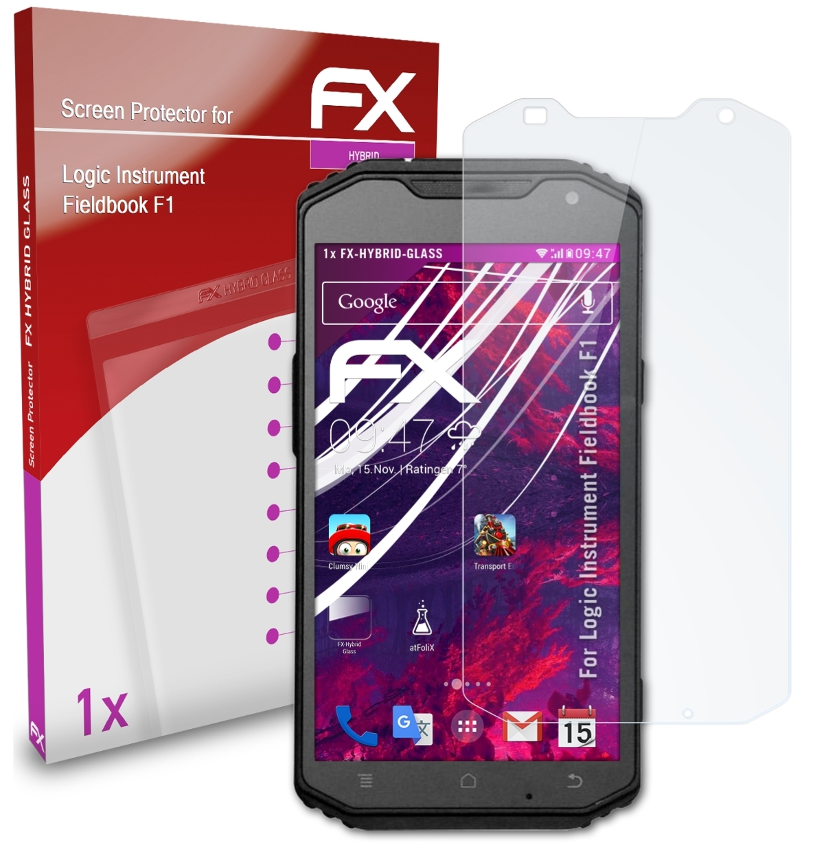 FX-Hybrid-Glass ATFOLIX Fieldbook Schutzglas(für F1) Logic Instrument