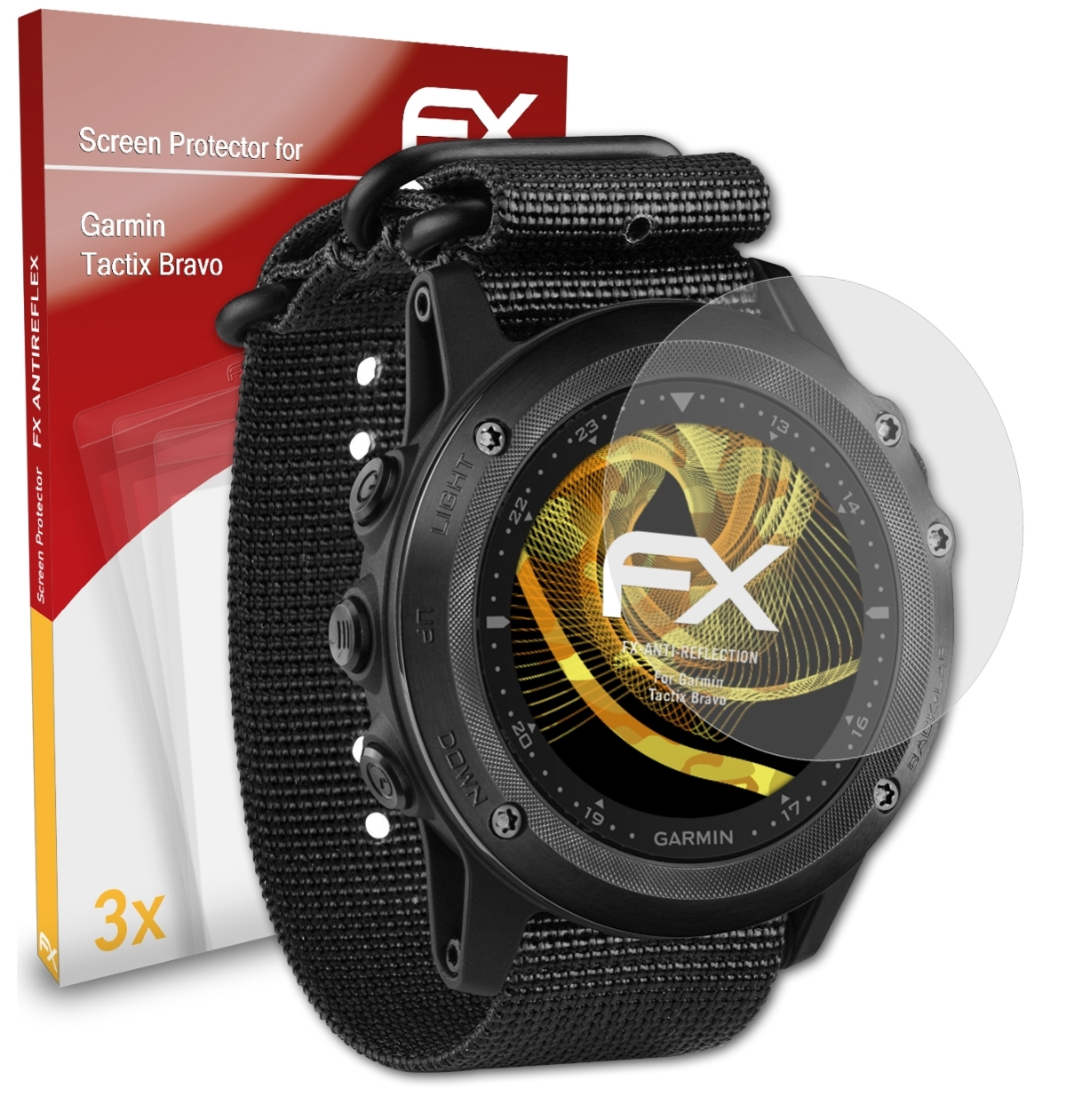 Tactix 3x ATFOLIX Bravo) Displayschutz(für FX-Antireflex Garmin