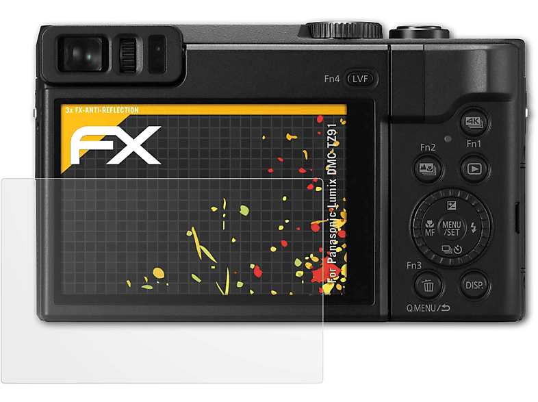 ATFOLIX 3x FX-Antireflex Displayschutz(für Panasonic Lumix DMC-TZ91)