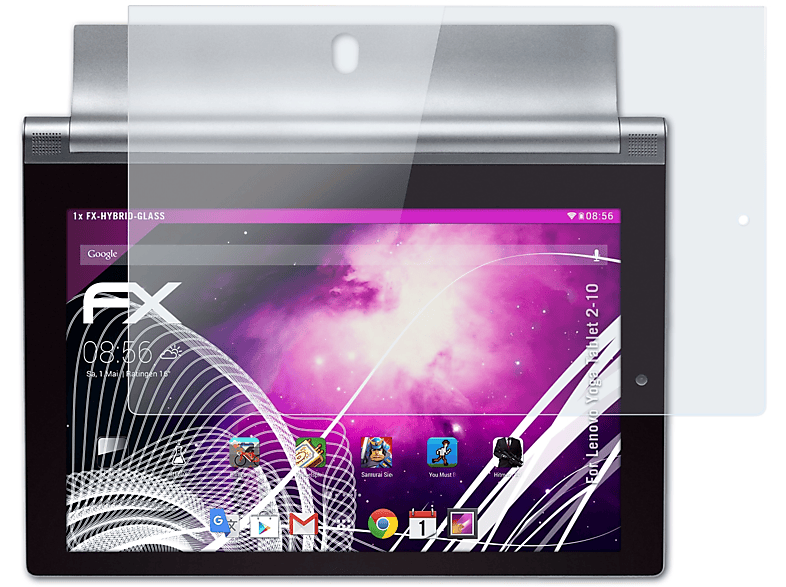ATFOLIX FX-Hybrid-Glass Schutzglas(für Yoga Tablet 2-10) Lenovo