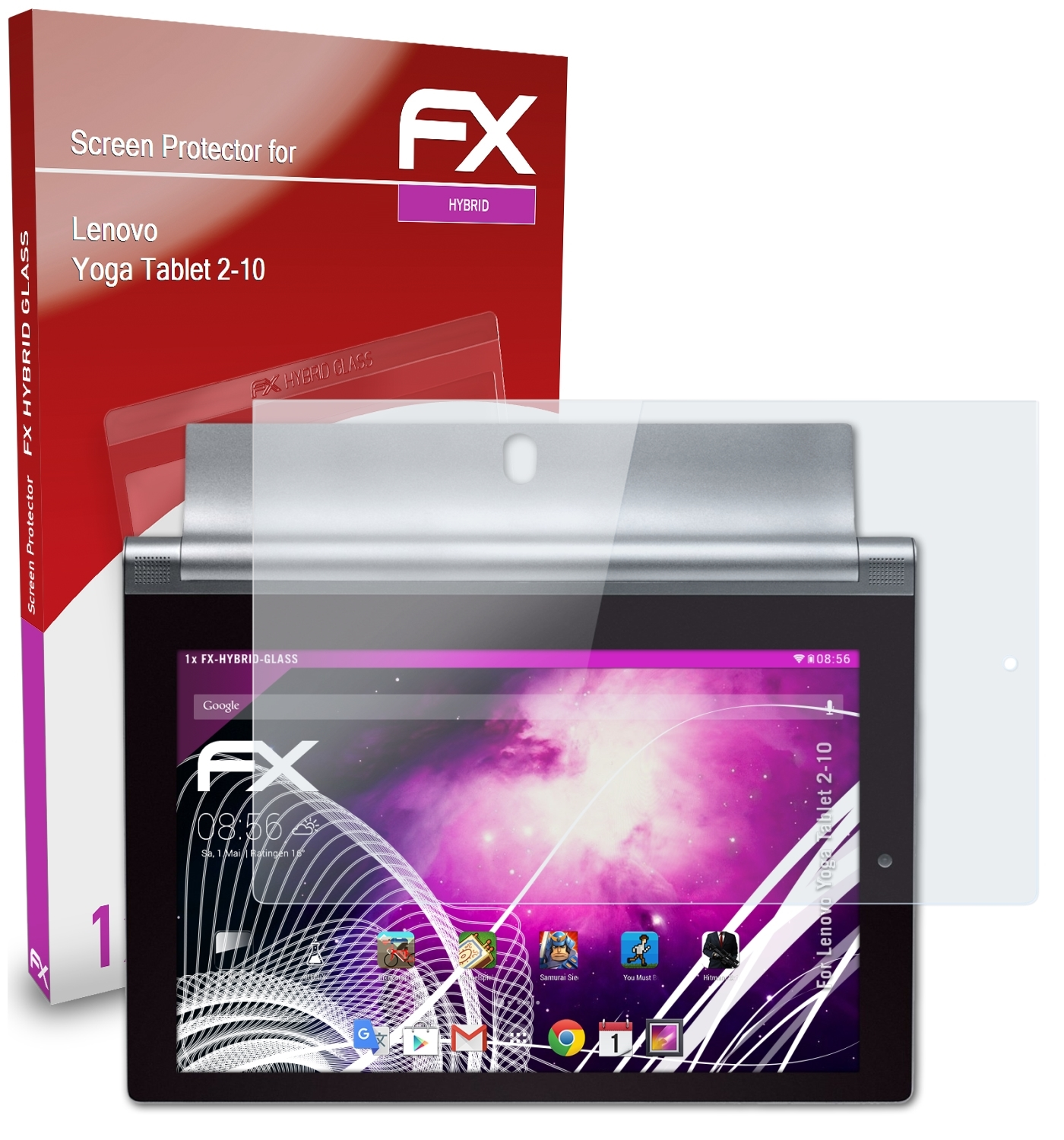 ATFOLIX FX-Hybrid-Glass Schutzglas(für Yoga 2-10) Tablet Lenovo