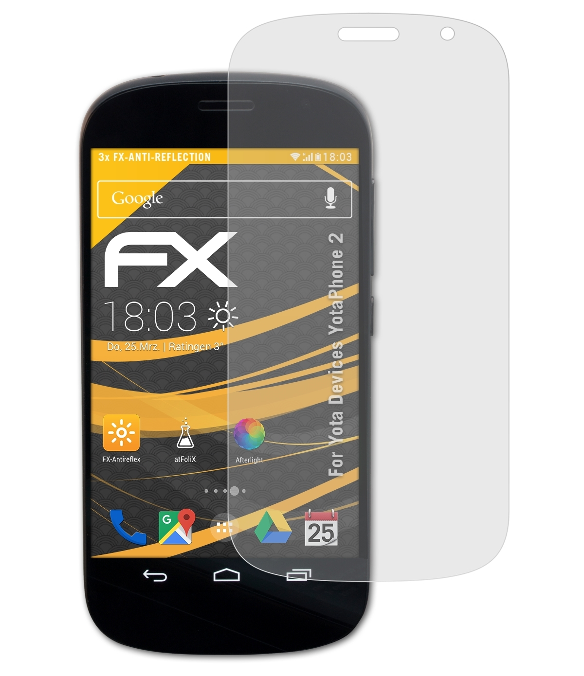 Yota Displayschutz(für ATFOLIX 2) Devices 3x FX-Antireflex YotaPhone