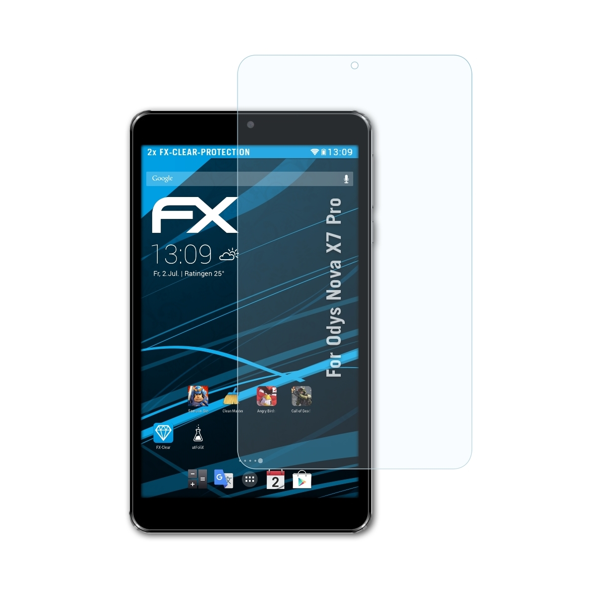 Nova Odys X7 FX-Clear Pro) ATFOLIX 2x Displayschutz(für