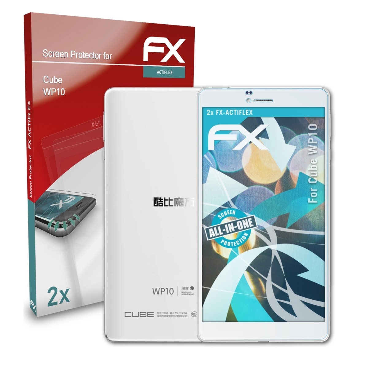 ATFOLIX 2x FX-ActiFleX Displayschutz(für Cube WP10)