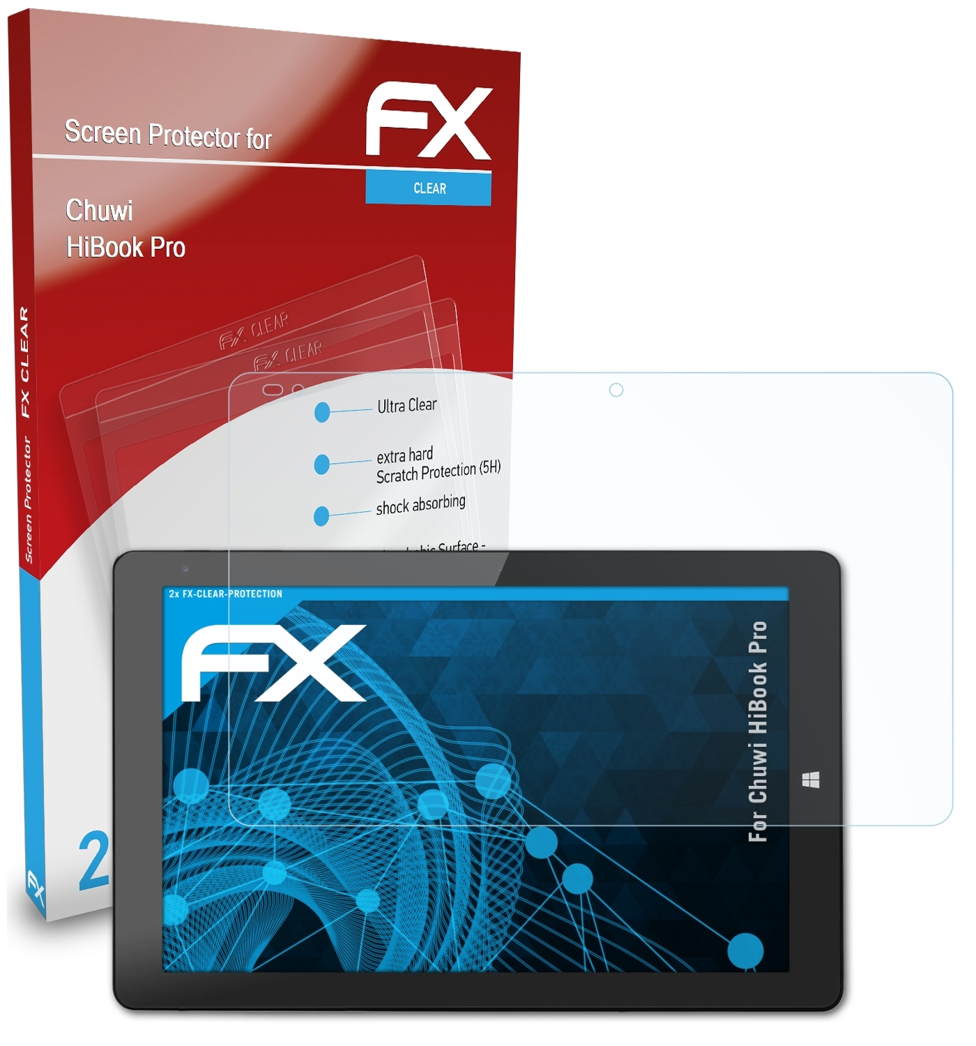 Displayschutz(für Chuwi Pro) 2x FX-Clear ATFOLIX HiBook
