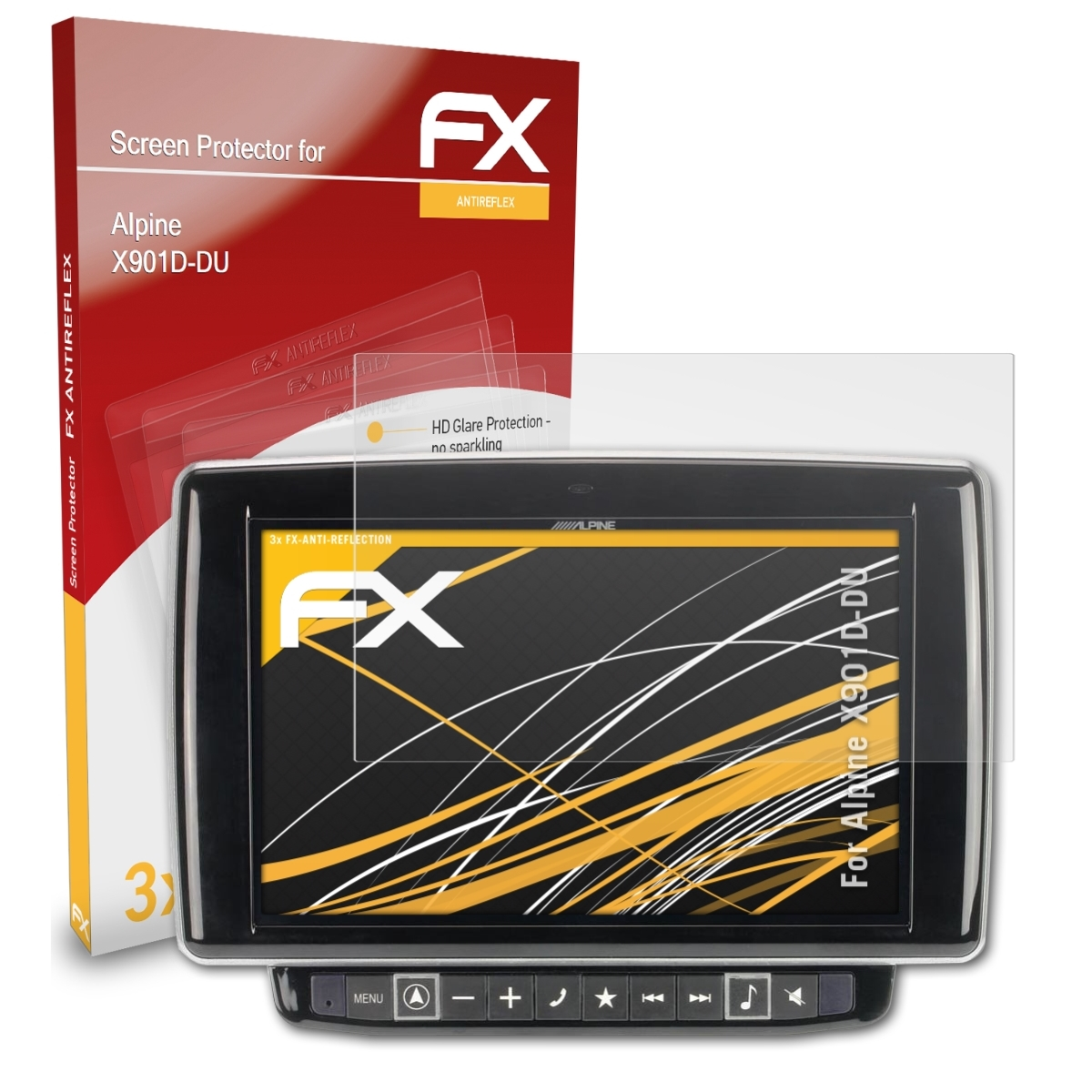 Displayschutz(für 3x FX-Antireflex X901D-DU) Alpine ATFOLIX