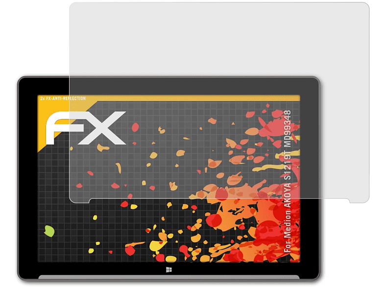 ATFOLIX 2x FX-Antireflex Displayschutz(für Medion AKOYA S1219T (MD99348))