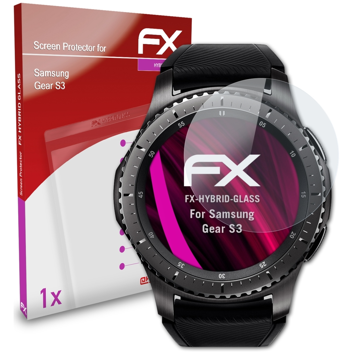 ATFOLIX FX-Hybrid-Glass Samsung Schutzglas(für Gear S3)