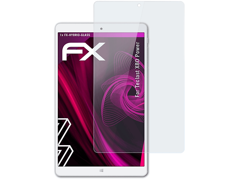 ATFOLIX FX-Hybrid-Glass Schutzglas(für Teclast X80 Power)