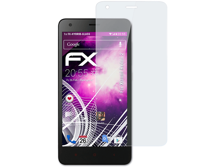 ATFOLIX FX-Hybrid-Glass Xiaomi Redmi Schutzglas(für 2)