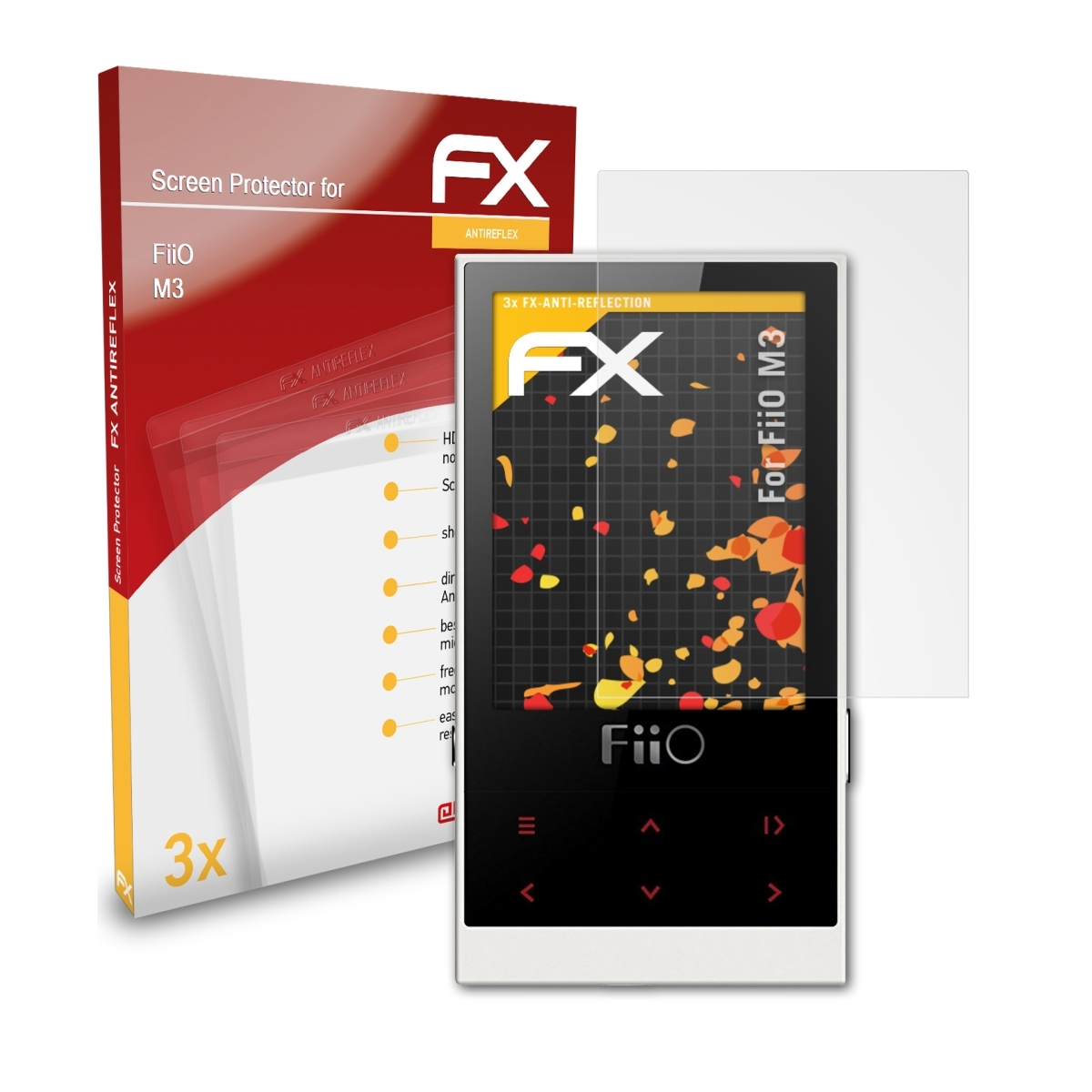 M3) FX-Antireflex ATFOLIX FiiO Displayschutz(für 3x