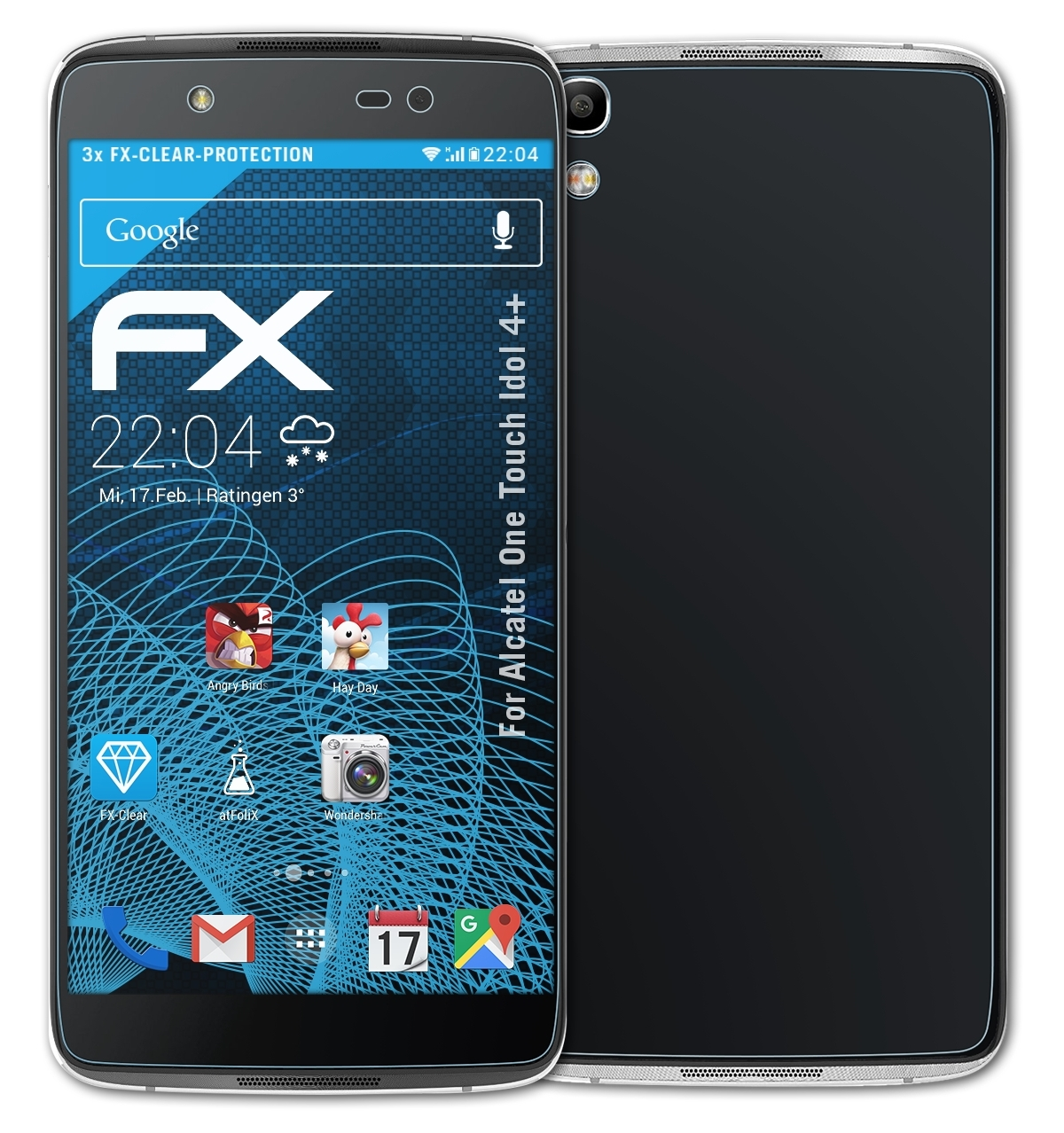 ATFOLIX 3x FX-Clear Displayschutz(für Alcatel Touch 4+) Idol One