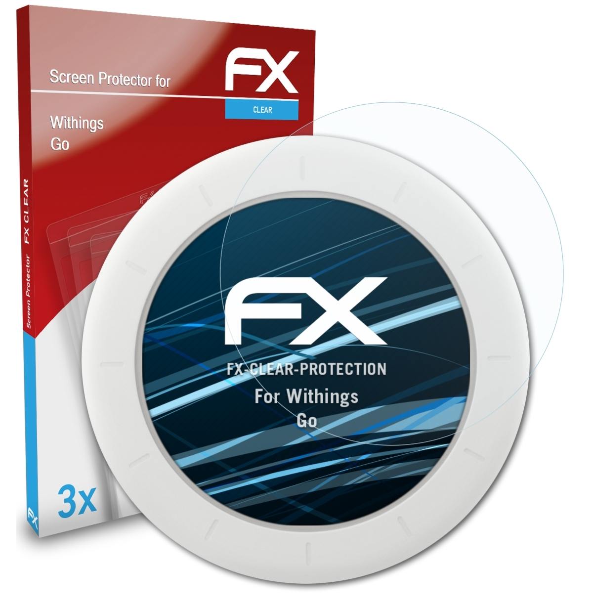 3x Go) FX-Clear Displayschutz(für Withings ATFOLIX