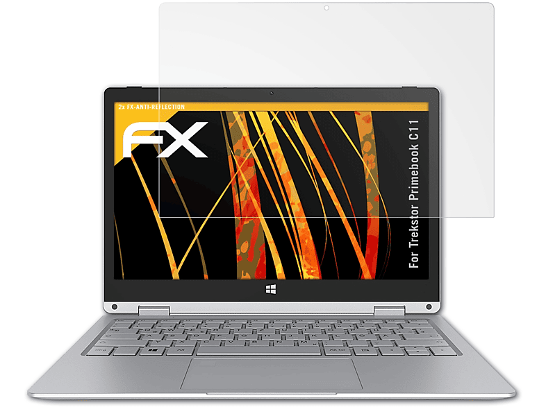 ATFOLIX 2x FX-Antireflex Displayschutz(für Trekstor Primebook C11)
