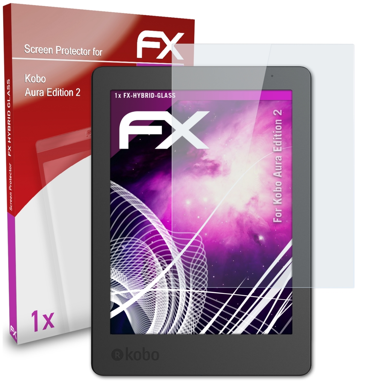ATFOLIX FX-Hybrid-Glass Schutzglas(für Aura 2) Kobo Edition
