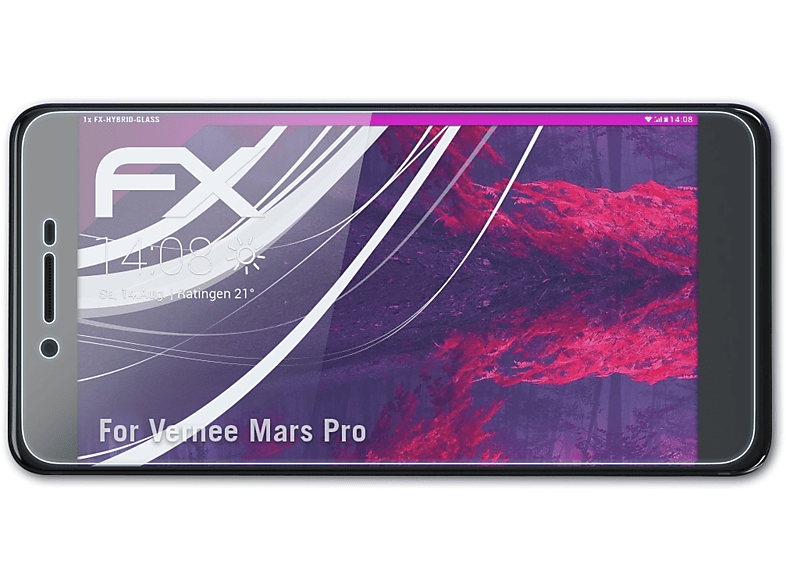 ATFOLIX FX-Hybrid-Glass Schutzglas(für Vernee Mars Pro)