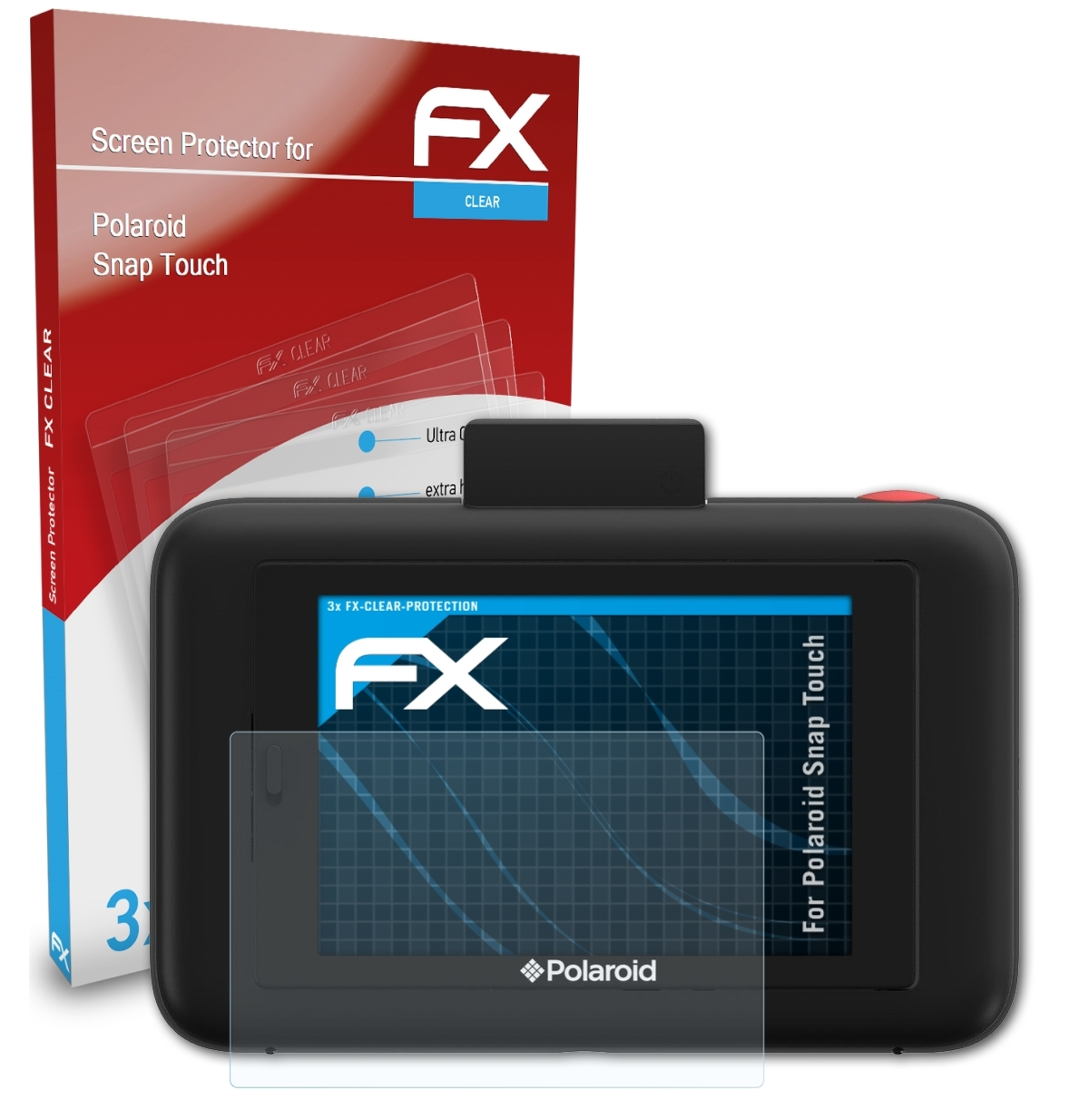 FX-Clear Touch) ATFOLIX Polaroid Displayschutz(für Snap 3x