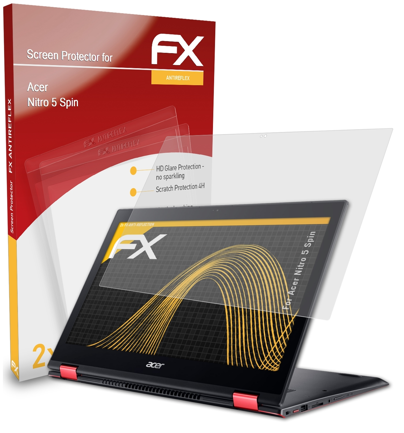 ATFOLIX 2x FX-Antireflex Nitro Acer Displayschutz(für Spin) 5