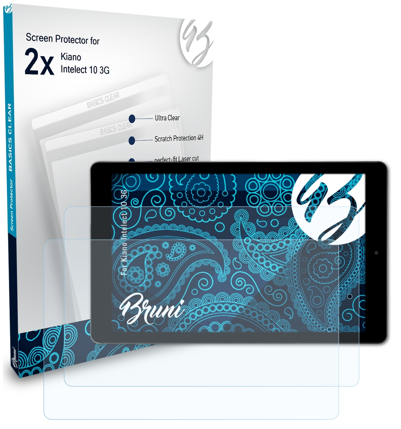 BRUNI 2x Basics-Clear Kiano 10 Schutzfolie(für 3G) Intelect