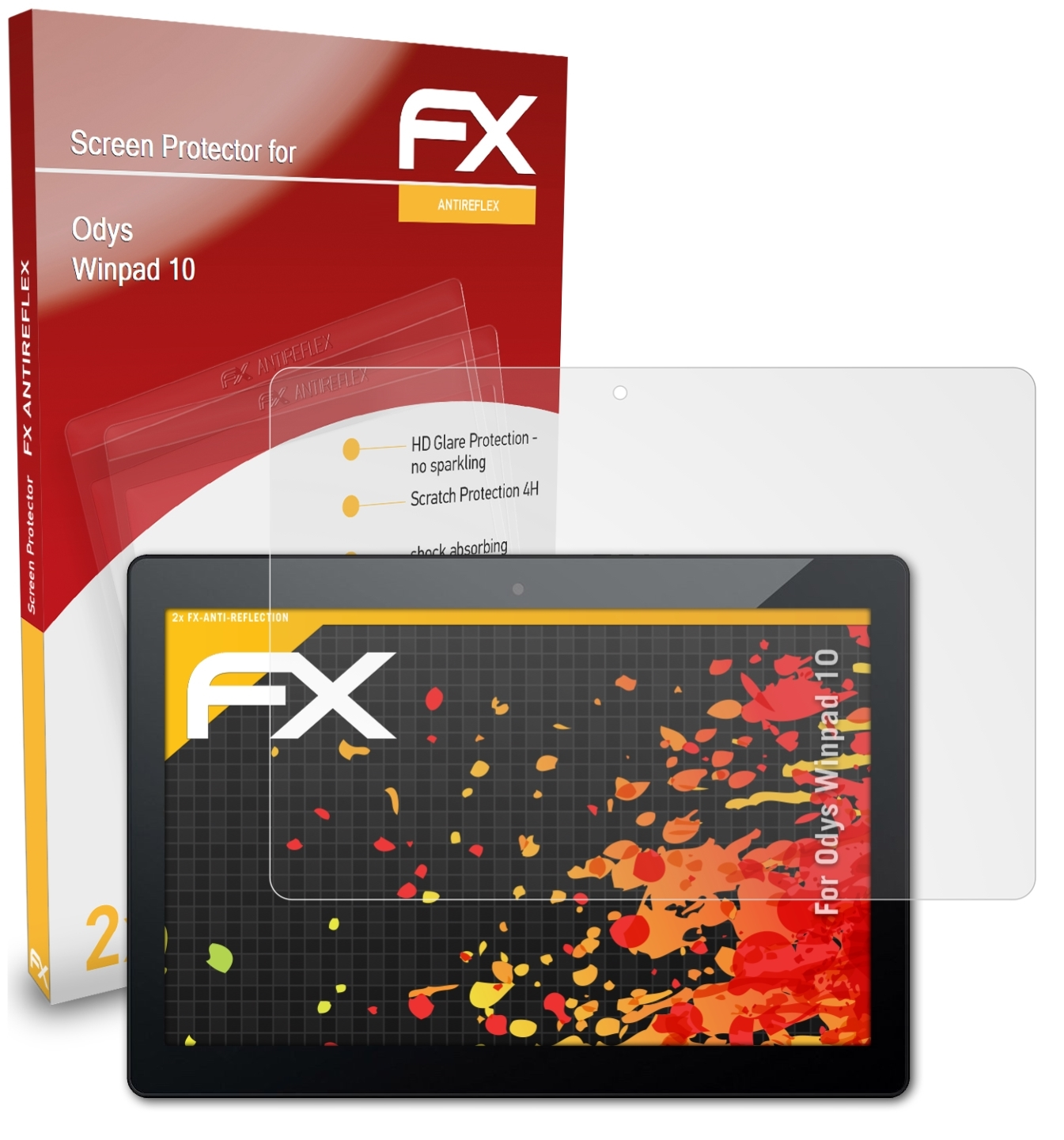 Odys ATFOLIX FX-Antireflex 2x Winpad 10) Displayschutz(für