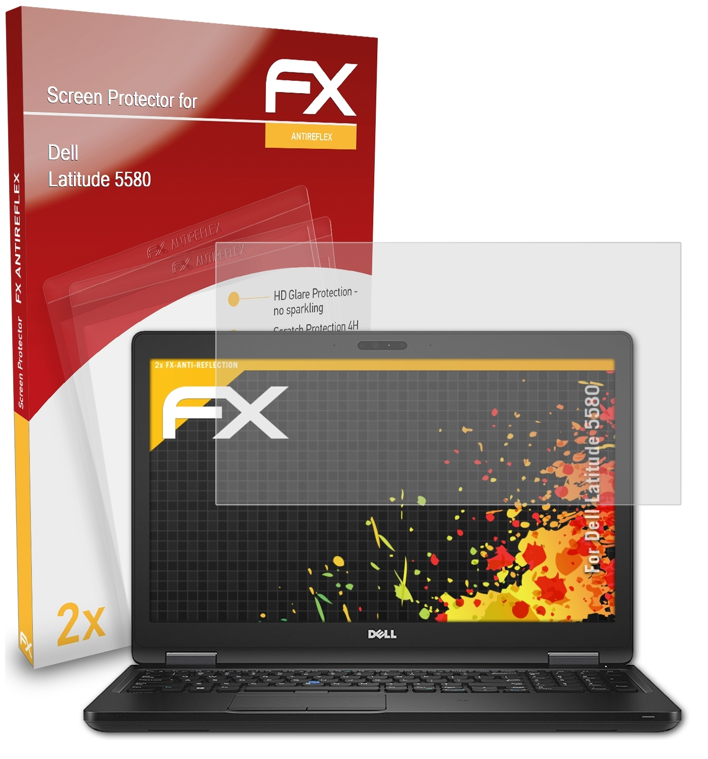 5580) Latitude 2x ATFOLIX FX-Antireflex Dell Displayschutz(für