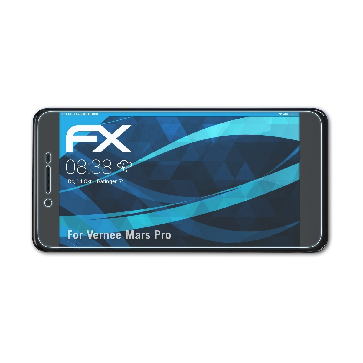 ATFOLIX 3x FX-Clear Displayschutz(für Vernee Pro) Mars