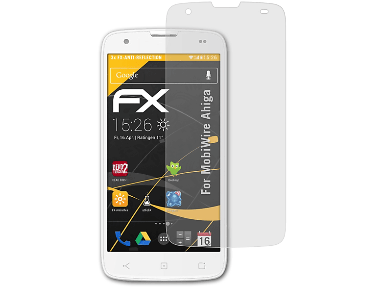 ATFOLIX 3x FX-Antireflex Ahiga) Displayschutz(für MobiWire