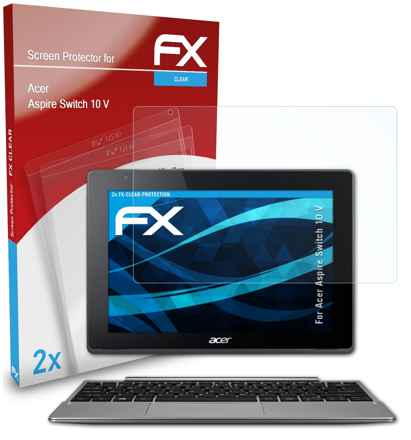 ATFOLIX 2x 10 Displayschutz(für Aspire V) FX-Clear Acer Switch