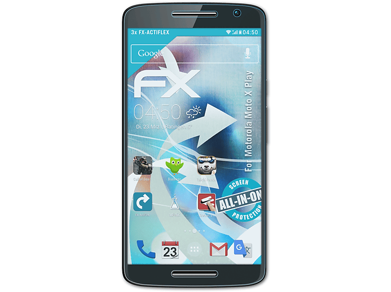 Moto Displayschutz(für X FX-ActiFleX ATFOLIX 3x Motorola Play)