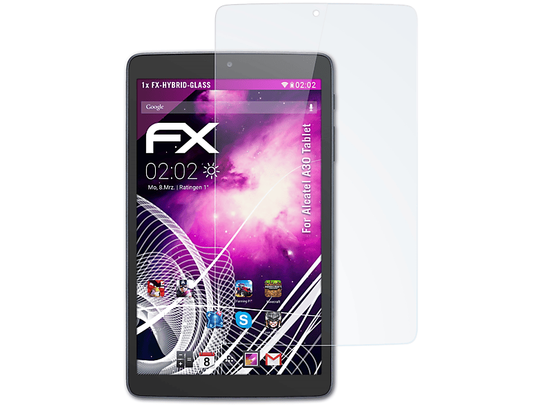 ATFOLIX FX-Hybrid-Glass Schutzglas(für A30 Alcatel Tablet)