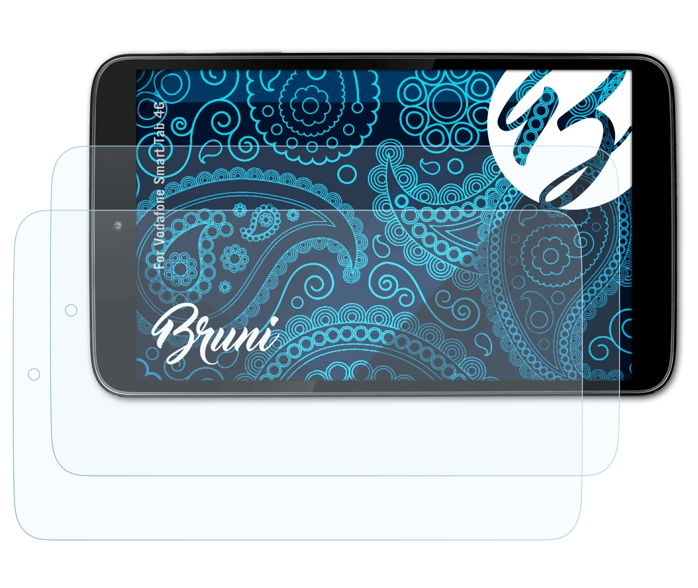BRUNI 2x Basics-Clear Tab Smart 4G) Vodafone Schutzfolie(für
