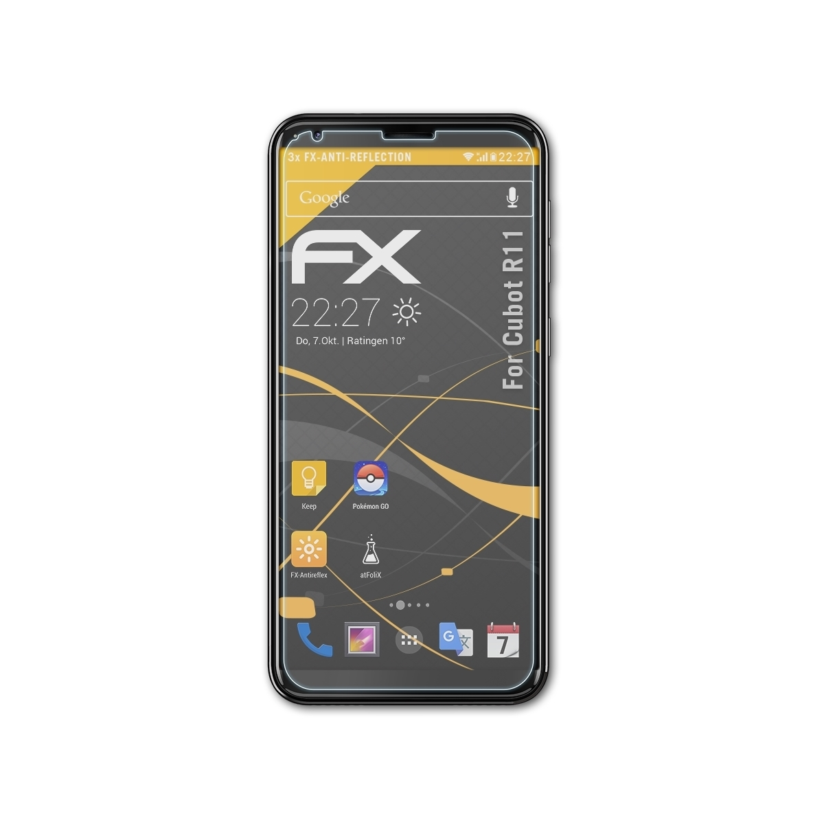 ATFOLIX 3x FX-Antireflex Displayschutz(für R11) Cubot