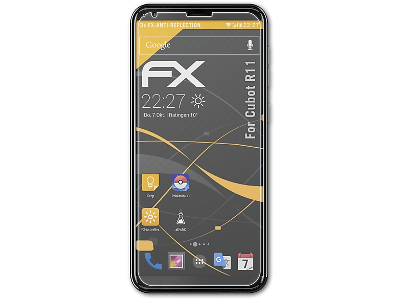 ATFOLIX 3x FX-Antireflex Displayschutz(für Cubot R11)