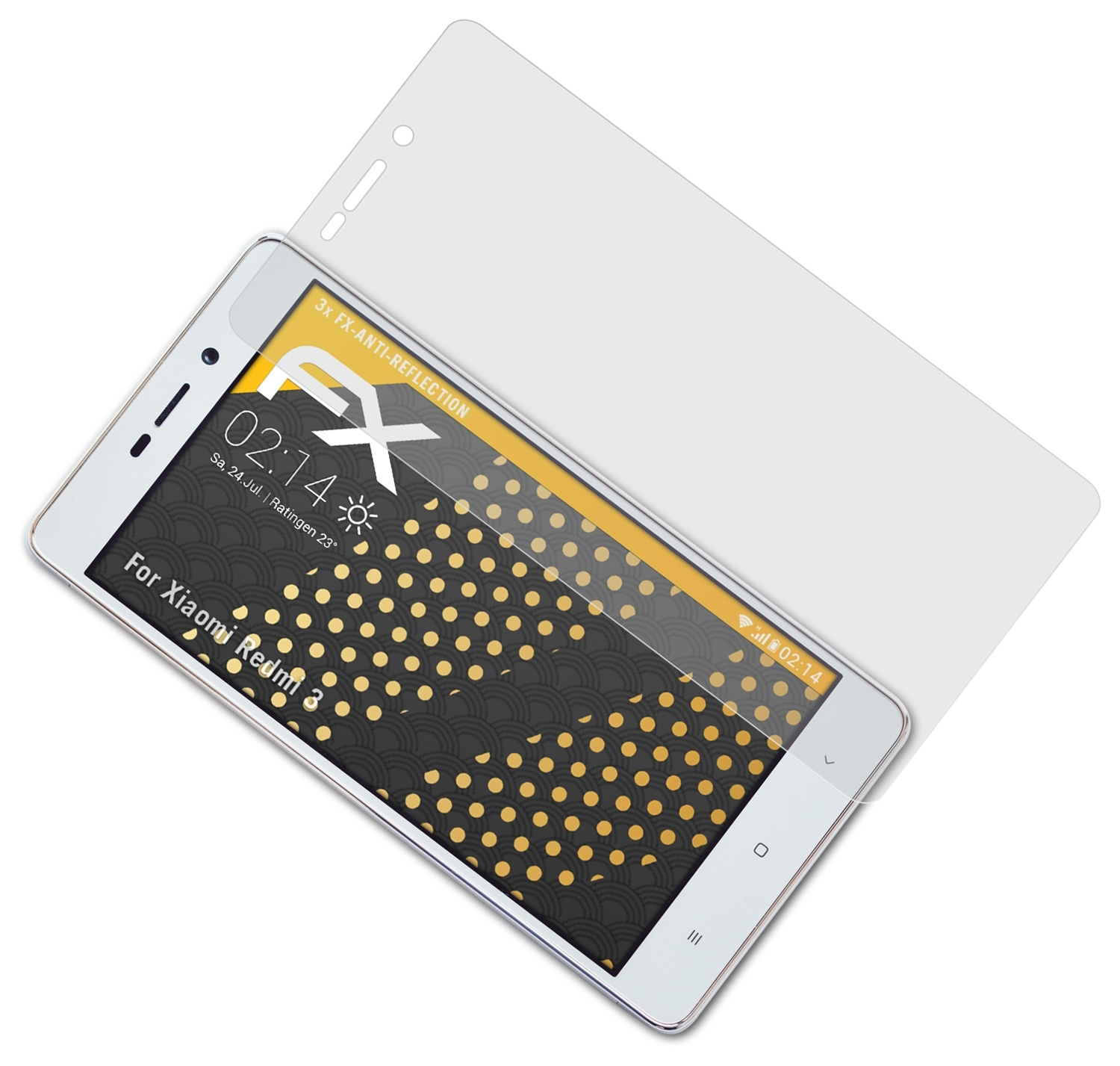 ATFOLIX 3x Redmi FX-Antireflex Xiaomi Displayschutz(für 3)