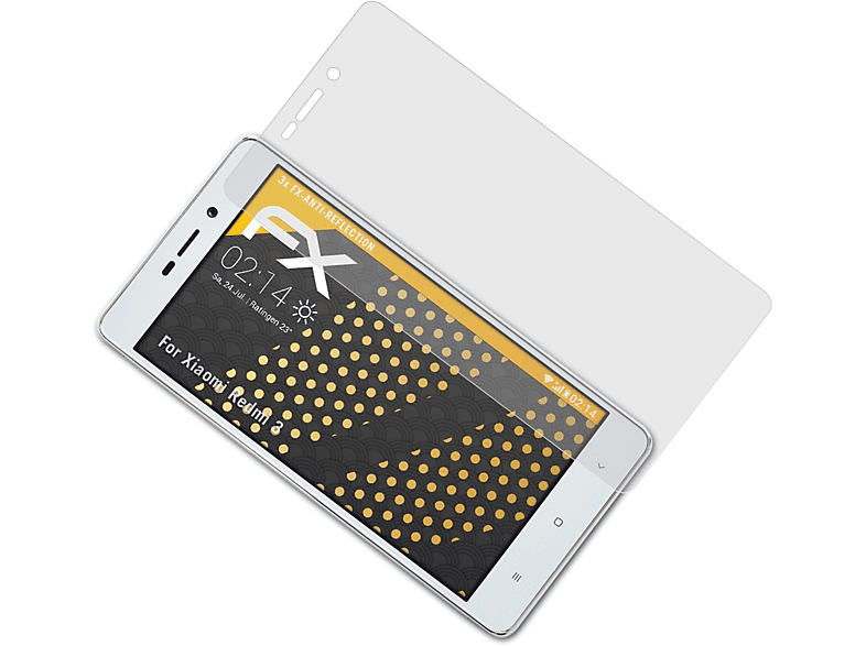 ATFOLIX 3x FX-Antireflex Displayschutz(für Xiaomi Redmi 3)