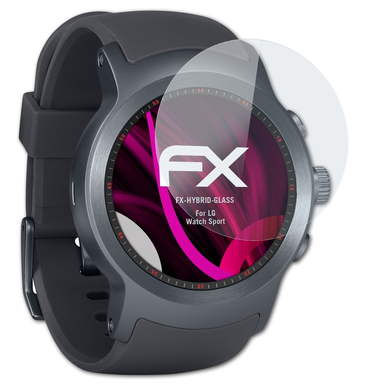 FX-Hybrid-Glass ATFOLIX Sport) Watch LG Schutzglas(für