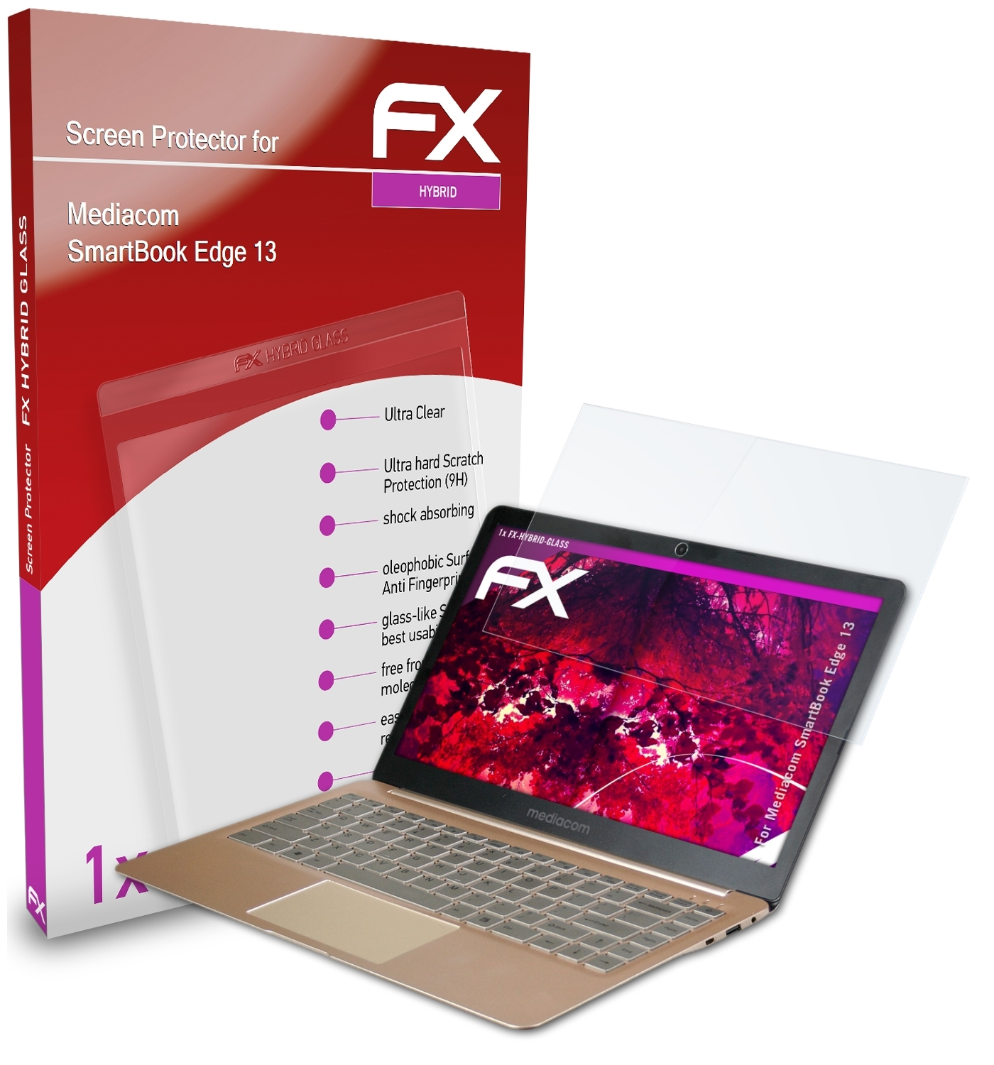 Mediacom ATFOLIX Schutzglas(für FX-Hybrid-Glass 13) SmartBook Edge