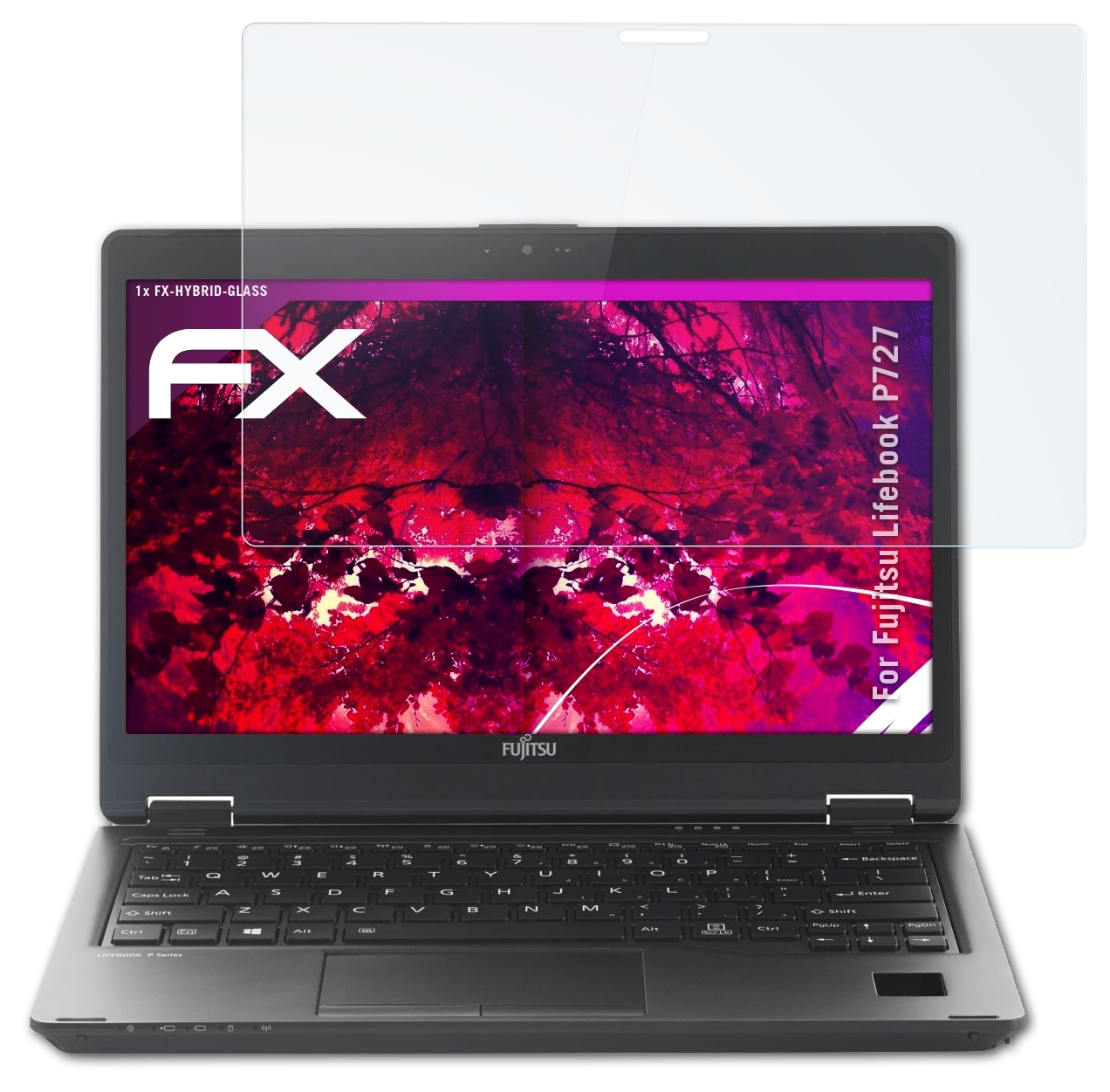 P727) Fujitsu Lifebook ATFOLIX FX-Hybrid-Glass Schutzglas(für