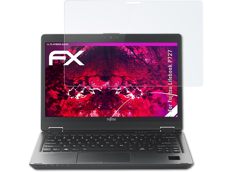 P727) Lifebook FX-Hybrid-Glass ATFOLIX Fujitsu Schutzglas(für