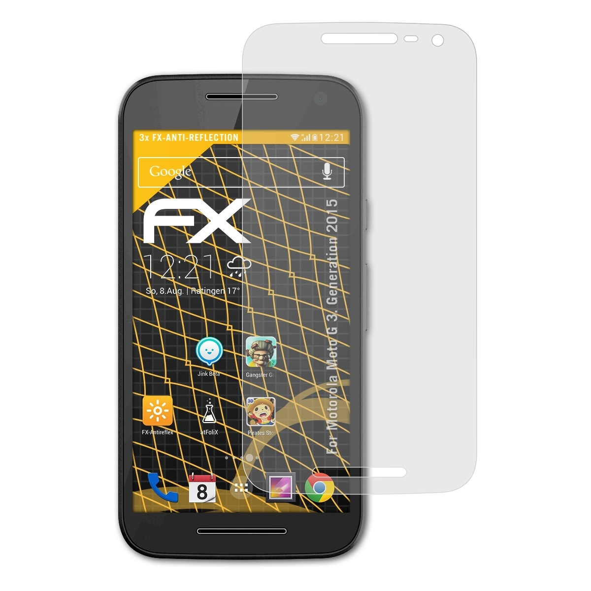 ATFOLIX 3x FX-Antireflex Displayschutz(für Motorola G Generation Moto 2015)) (3