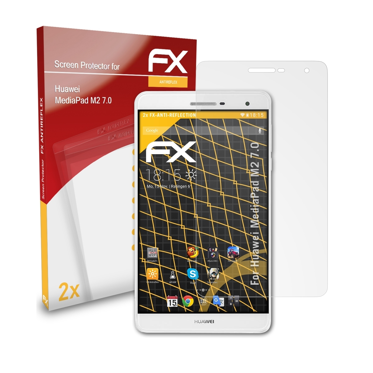 MediaPad Displayschutz(für 7.0) Huawei FX-Antireflex M2 2x ATFOLIX