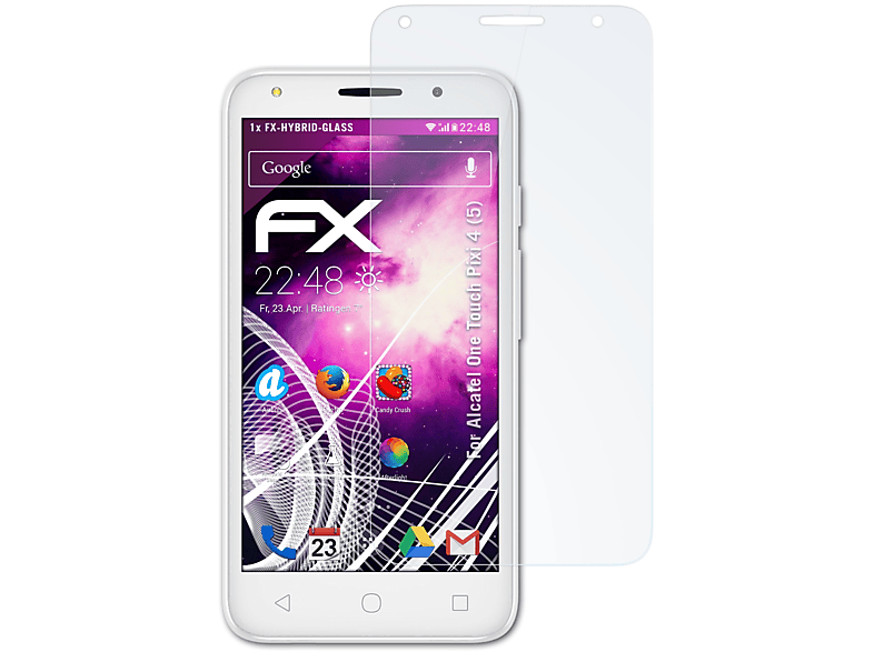 Schutzglas(für Touch FX-Hybrid-Glass 4 (5)) Pixi One ATFOLIX Alcatel