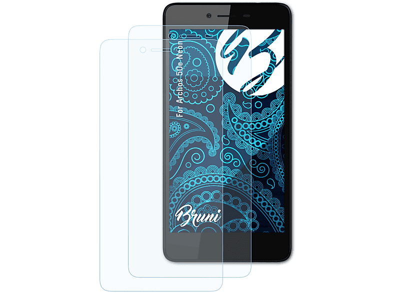 BRUNI 2x Basics-Clear Schutzfolie(für Archos 50e Neon)
