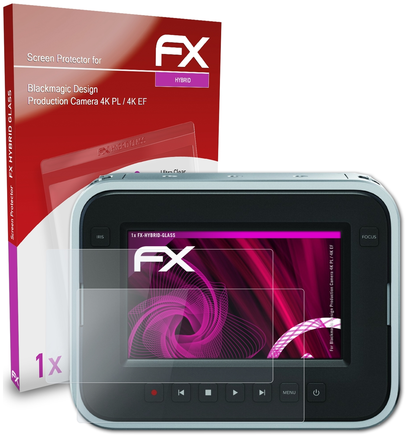 ATFOLIX FX-Hybrid-Glass Schutzglas(für / Blackmagic Design Production Camera 4K PL EF)) (4K