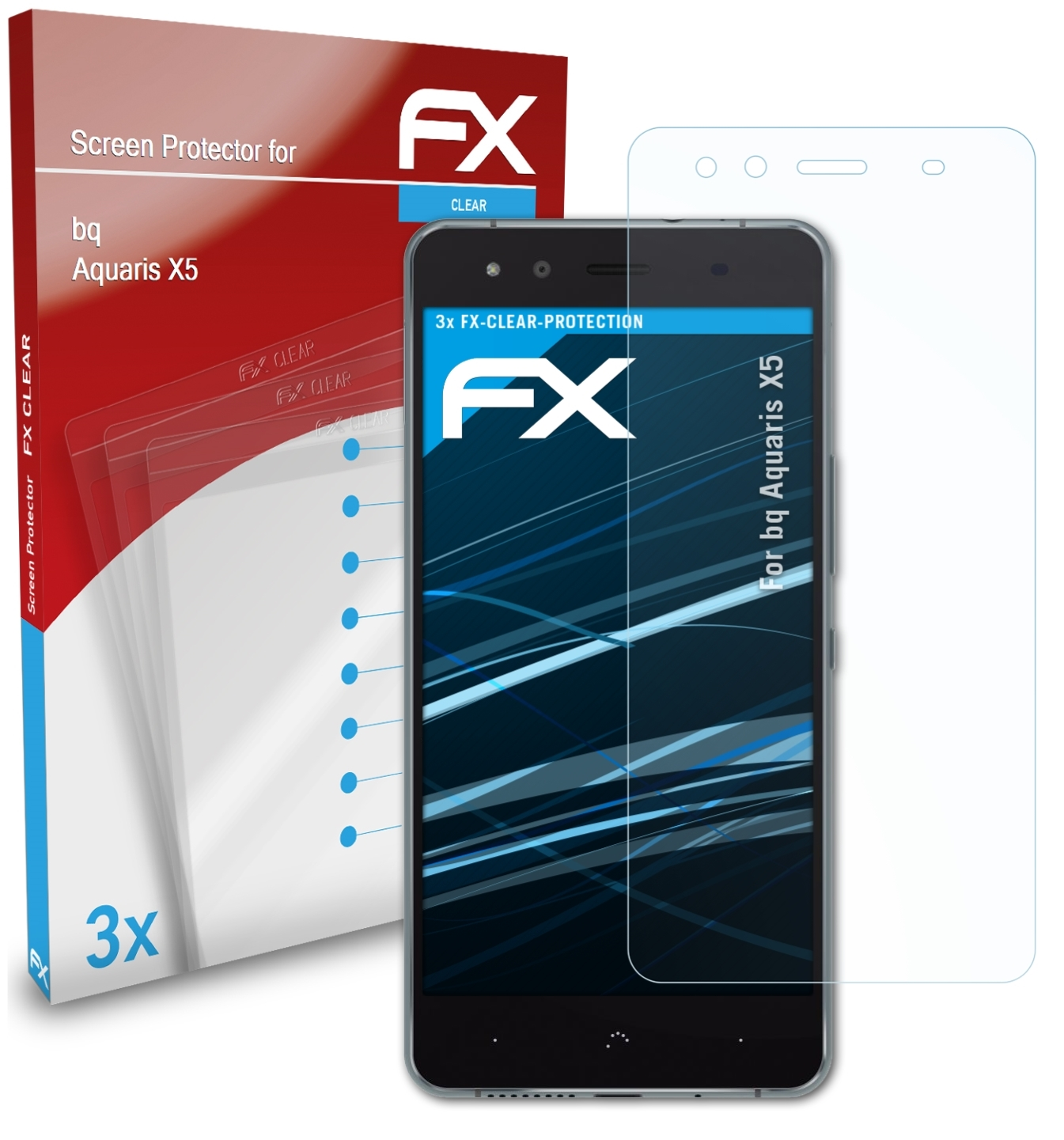 FX-Clear ATFOLIX Displayschutz(für X5) bq Aquaris 3x