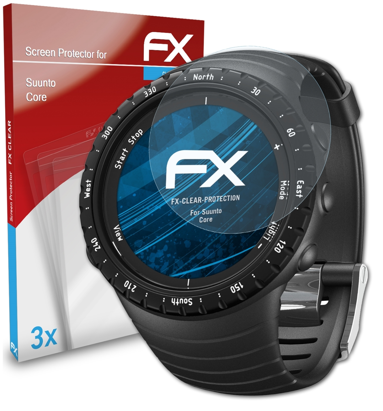 ATFOLIX 3x Suunto Core) FX-Clear Displayschutz(für